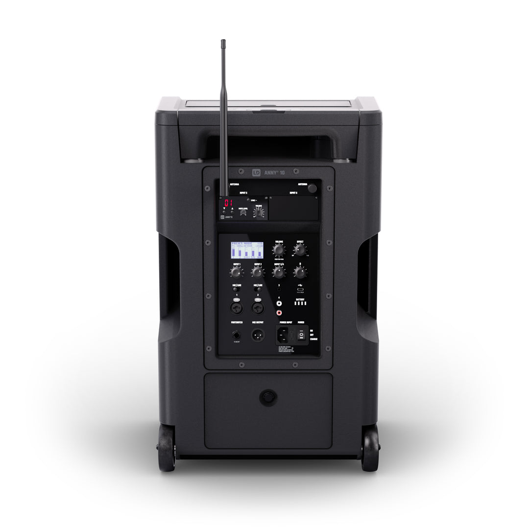 LD Systems ANNY® 10 HHD B6 - 10" portabelt batteridrivet Bluetooth® PA-system med mixer och 1x trådlös handhållen mikrofon