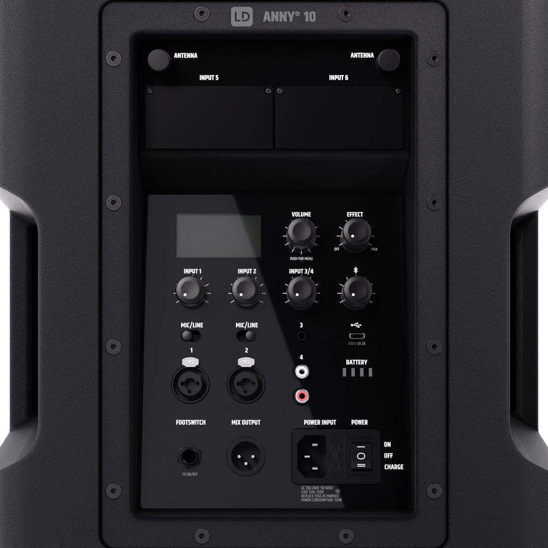 LD Systems ANNY® 10 - 10" portabelt batteridrivet Bluetooth® PA-system med mixer