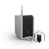 LD Systems ANNY® 8 BPH B5 G - Portabel batteridriven Bluetooth® PA-högtalare med mixer och 1x headsetmikrofon (inkl. bodypack), Urban Grey