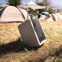 LD Systems ANNY® 8 BPH B5 G - Portabel batteridriven Bluetooth® PA-högtalare med mixer och 1x headsetmikrofon (inkl. bodypack), Urban Grey