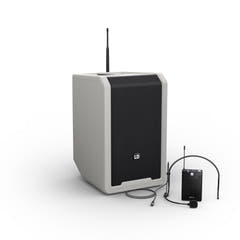 LD Systems ANNY® 8 BPH B6 G - Portabel batteridriven Bluetooth® PA-högtalare med mixer och 1x headsetmikrofon (inkl. bodypack), Urban Grey