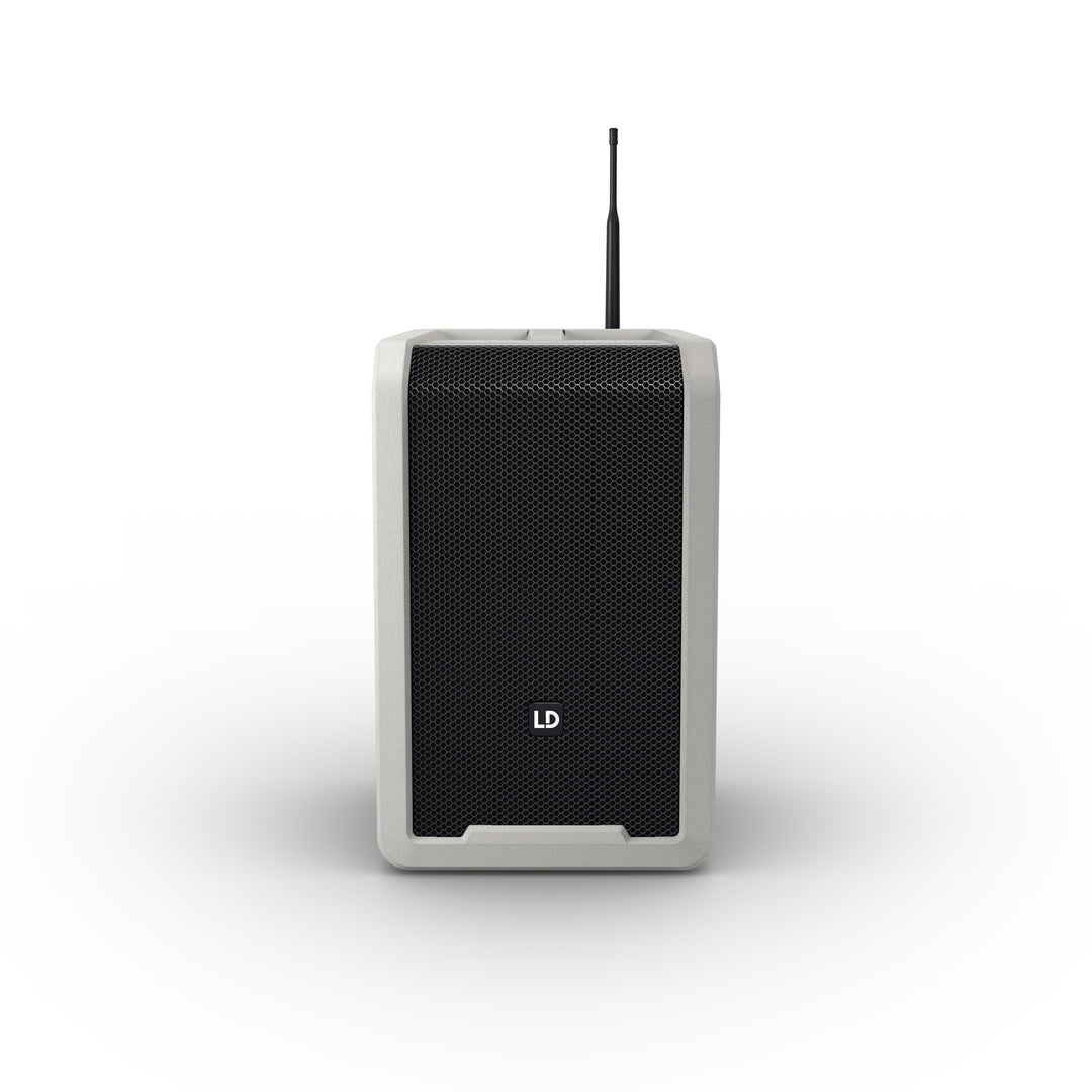 LD Systems ANNY® 8 BPH B6 G - Portabel batteridriven Bluetooth® PA-högtalare med mixer och 1x headsetmikrofon (inkl. bodypack), Urban Grey