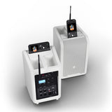 LD Systems ANNY® 8 BPH B6 W - Portabel batteridriven Bluetooth® PA-högtalare med mixer och 1x headset-mikrofon (inkl. bodypack), Ren vit