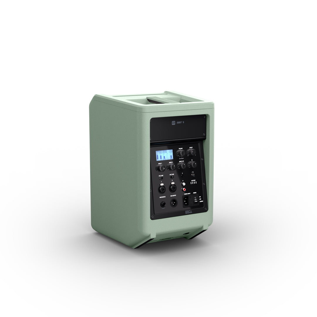 LD Systems ANNY® 8 GN - Portabel batteridriven Bluetooth® PA-högtalare med mixer, Adventure Green