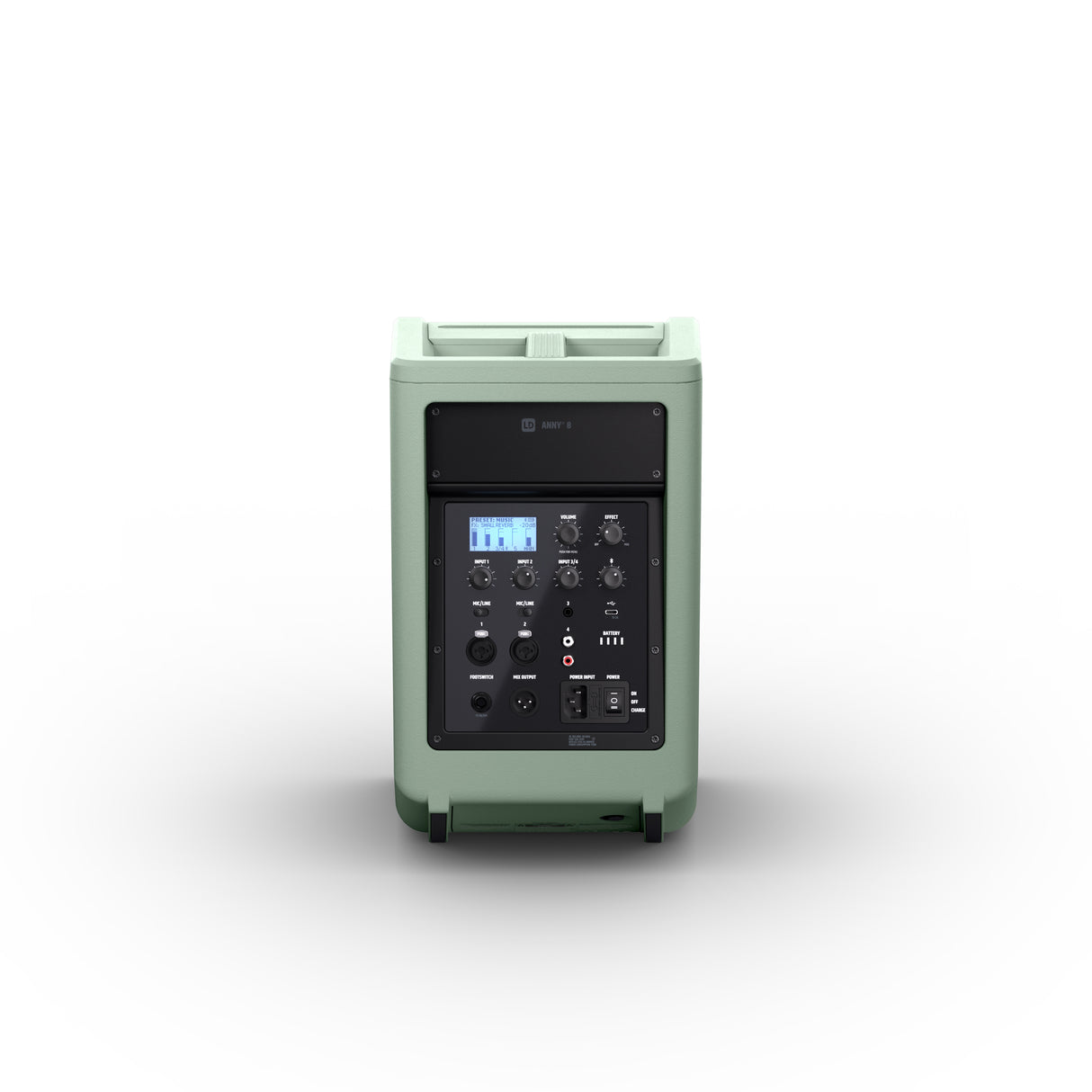 LD Systems ANNY® 8 GN - Portabel batteridriven Bluetooth® PA-högtalare med mixer, Adventure Green