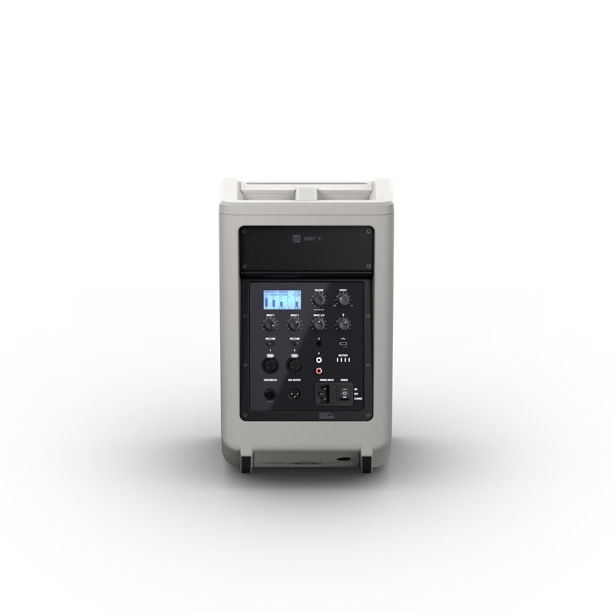 LD Systems ANNY® 8 G - Portabel batteridriven Bluetooth® PA-högtalare med mixer, Urban Grey