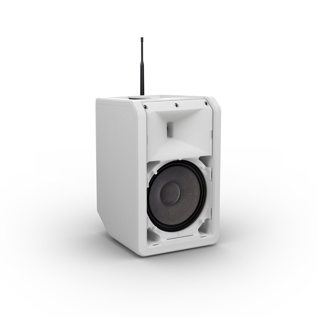 LD Systems ANNY® 8 HHD B5 W - Portabel batteridriven Bluetooth® PA-högtalare med mixer och 1x trådlös handhållen mikrofon, Ren vit