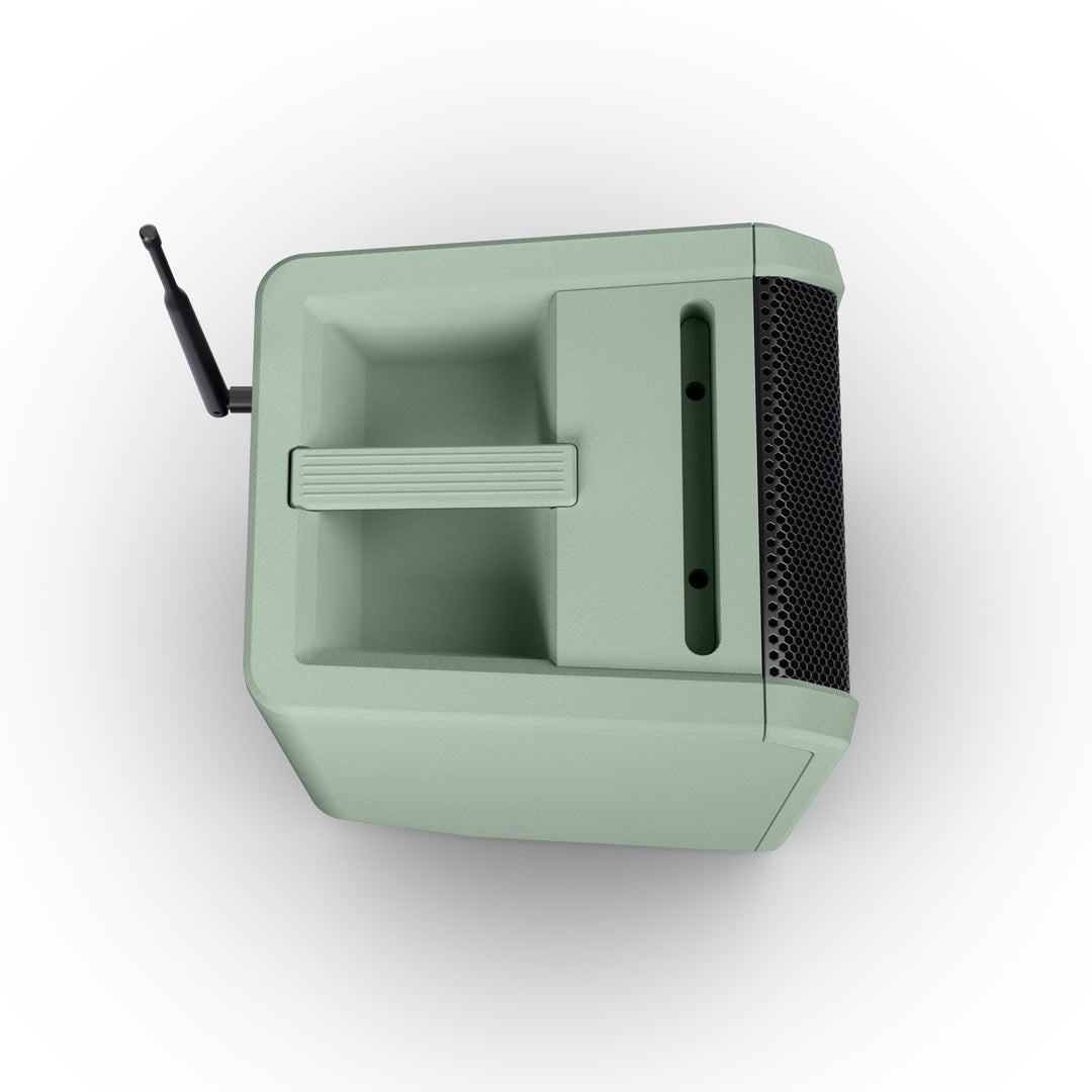 LD Systems ANNY® 8 HHD B6 GN - Portabel batteridriven Bluetooth® PA-högtalare med mixer och 1x trådlös handhållen mikrofon, Adventure Green