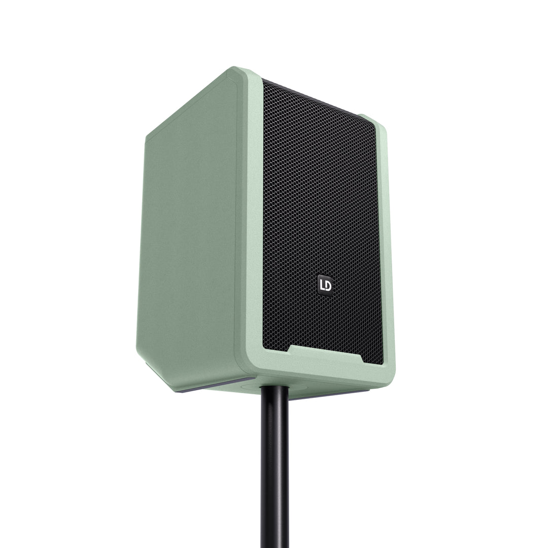 LD Systems ANNY® 8 HHD B6 GN - Portabel batteridriven Bluetooth® PA-högtalare med mixer och 1x trådlös handhållen mikrofon, Adventure Green