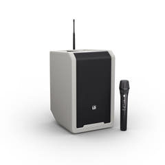 LD Systems ANNY® 8 HHD B6 G - Portabel batteridriven Bluetooth® PA-högtalare med mixer och 1x trådlös handhållen mikrofon, Urban Grey