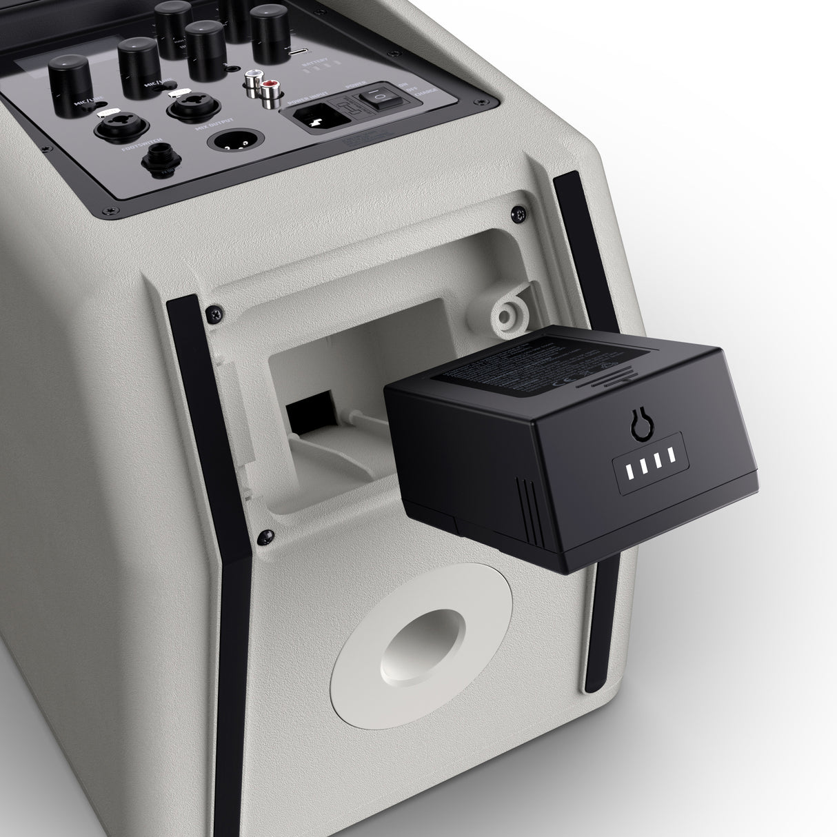 LD Systems ANNY® 8 HHD B6 G - Portabel batteridriven Bluetooth® PA-högtalare med mixer och 1x trådlös handhållen mikrofon, Urban Grey