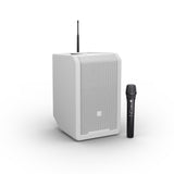 LD Systems ANNY® 8 HHD B6 W - Portabel batteridriven Bluetooth® PA-högtalare med mixer och 1x trådlös handhållen mikrofon, Ren vit