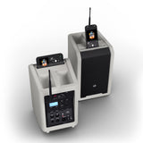 LD Systems ANNY® 8 HHD B8 G - Portabel batteridriven Bluetooth® PA-högtalare med mixer och 1x trådlös handhållen mikrofon, Urban Grey