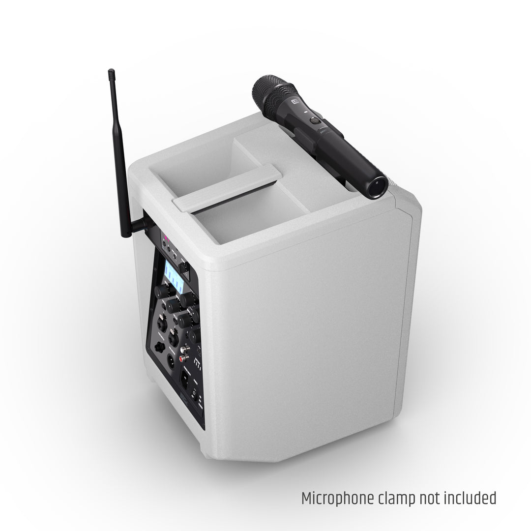 LD Systems ANNY® 8 HHD B8 W - Portabel batteridriven Bluetooth® PA-högtalare med mixer och 1x trådlös handhållen mikrofon, ren vit