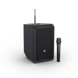 LD Systems ANNY® 8 HHD B8 - Portabel batteridriven Bluetooth® PA-högtalare med mixer och 1 x trådlös handhållen mikrofon, Stage Black