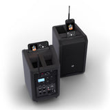 LD Systems ANNY® 8 HHD B8 - Portabel batteridriven Bluetooth® PA-högtalare med mixer och 1 x trådlös handhållen mikrofon, Stage Black