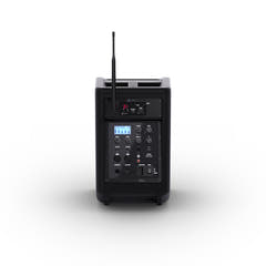 LD Systems ANNY® 8 HHD B8 - Portabel batteridriven Bluetooth® PA-högtalare med mixer och 1 x trådlös handhållen mikrofon, Stage Black