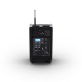 LD Systems ANNY® 8 HHD B8 - Portabel batteridriven Bluetooth® PA-högtalare med mixer och 1 x trådlös handhållen mikrofon, Stage Black