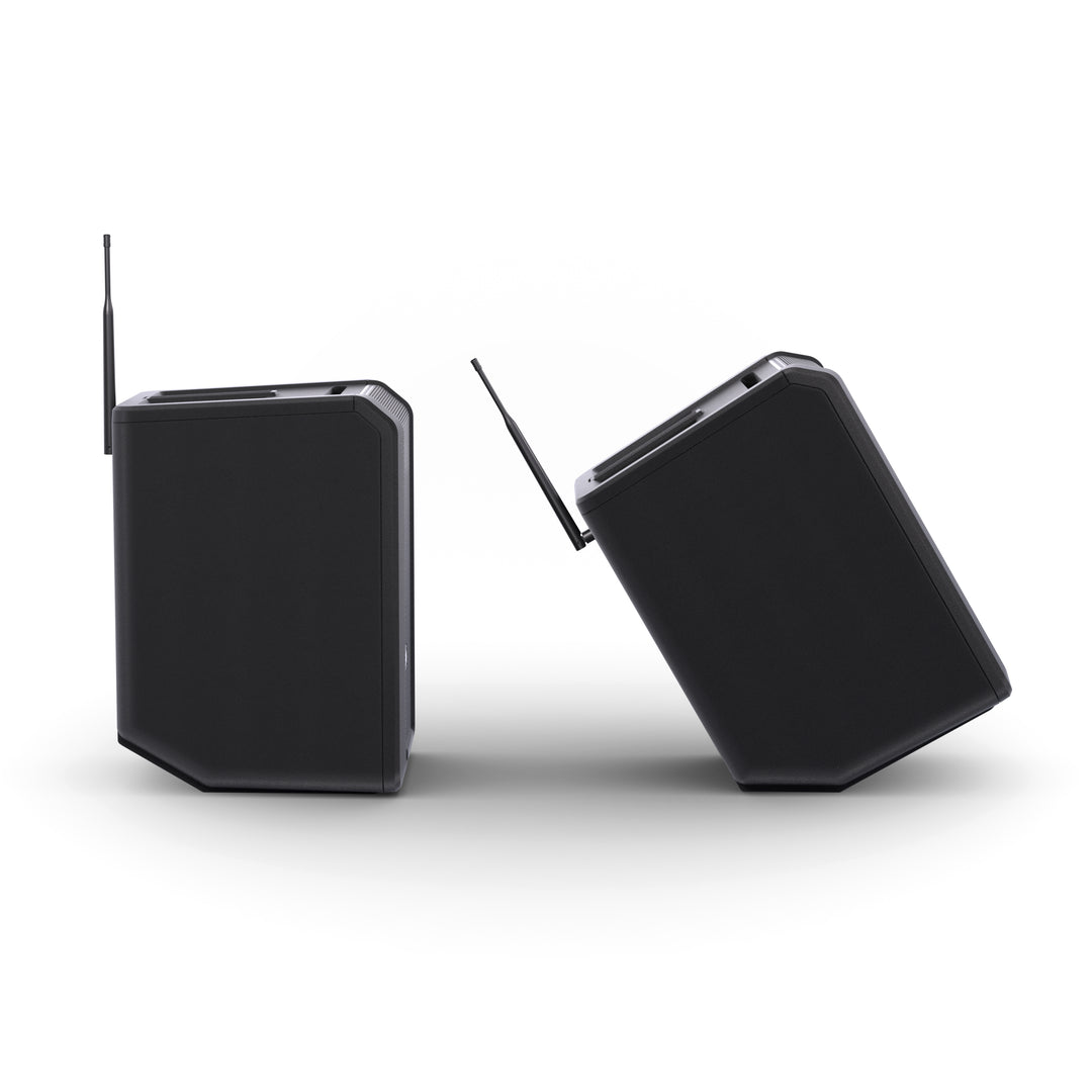 LD Systems ANNY® 8 HHD B8 - Portabel batteridriven Bluetooth® PA-högtalare med mixer och 1 x trådlös handhållen mikrofon, Stage Black