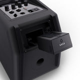 LD Systems ANNY® 8 HHD B8 - Portabel batteridriven Bluetooth® PA-högtalare med mixer och 1 x trådlös handhållen mikrofon, Stage Black