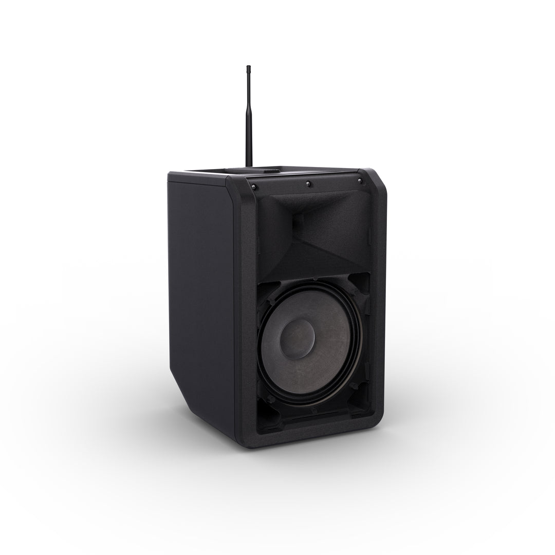 LD Systems ANNY® 8 HHD B8 - Portabel batteridriven Bluetooth® PA-högtalare med mixer och 1 x trådlös handhållen mikrofon, Stage Black