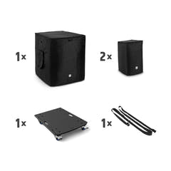 LD Systems DAVE 18 G4X BAG SET - Transportset med hjulplatta och skyddsöverdrag för DAVE 18 G4X
