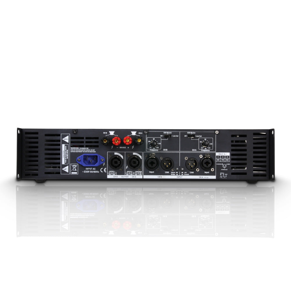 LD Systems DEEP2 2400 X effektförstärkare (2x600W, 8 Ohm)