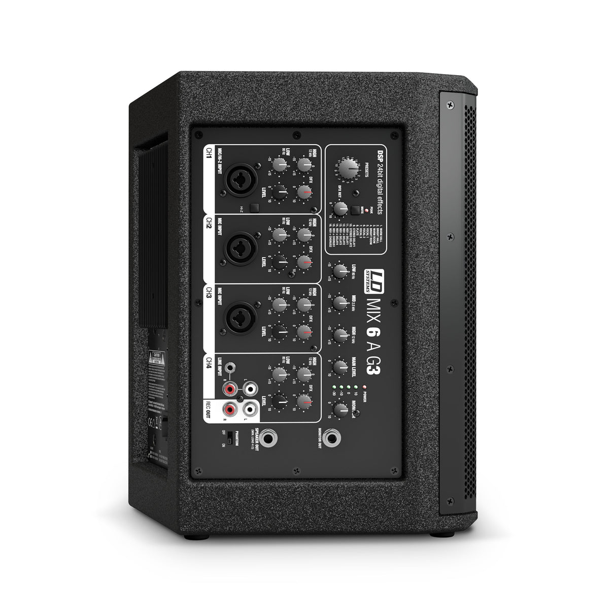 LD Systems MIX 6 A G3 - Aktiv 2-vägs högtalare med integrerad 4-kanals mixer
