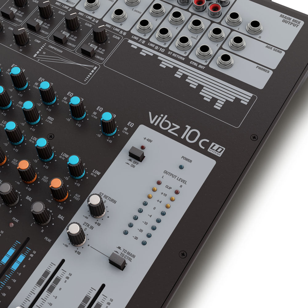 LD Systems VIBZ 10 C – 10-kanals mixerbord med kompressor