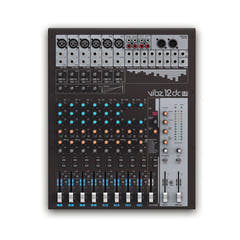 LD Systems VIBZ 12 DC - 12-kanals mixerkonsol med DFX och kompressor