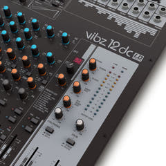 LD Systems VIBZ 12 DC - 12-kanals mixerkonsol med DFX och kompressor