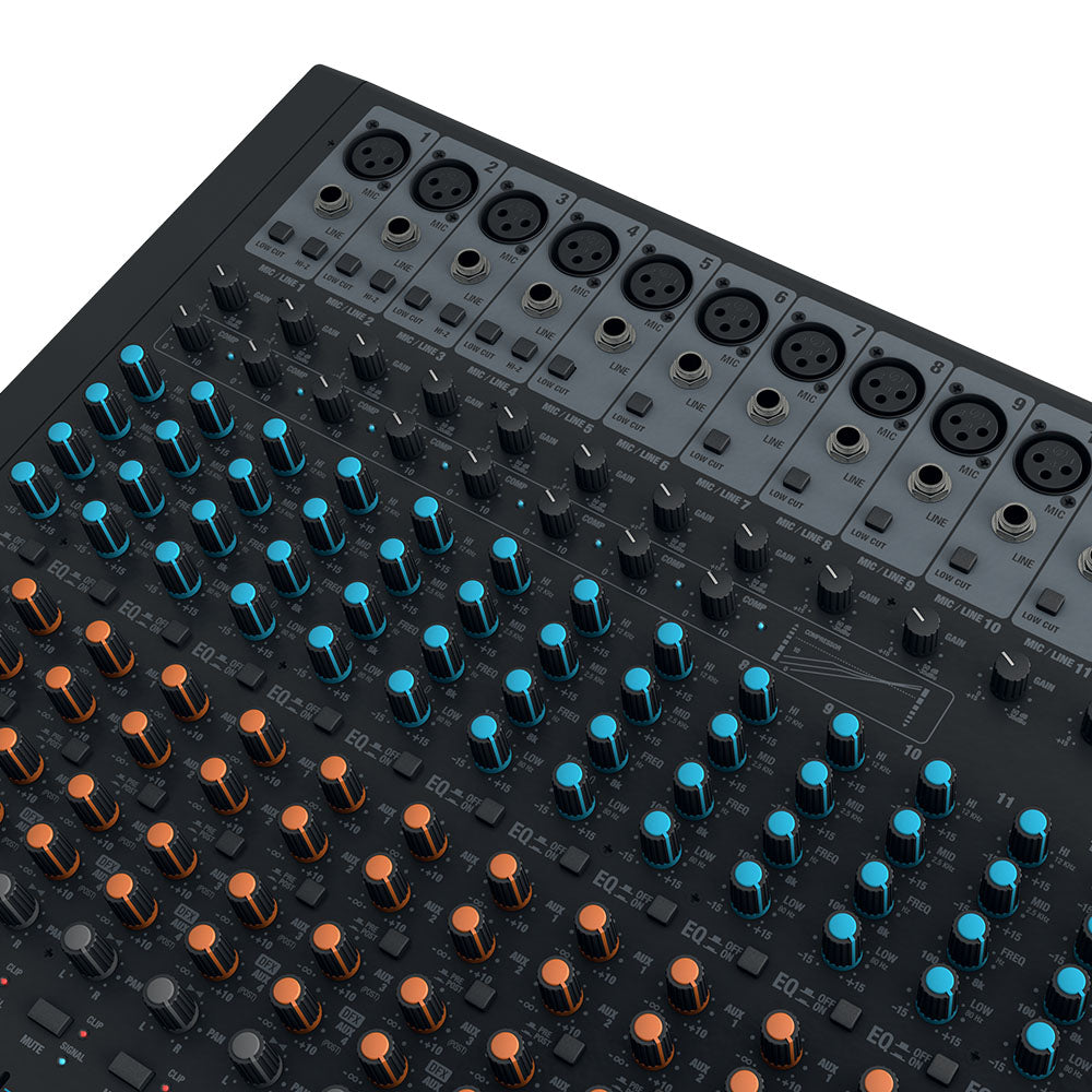 LD Systems VIBZ 24 DC - 24-kanals mixerkonsol med DFX och kompressor