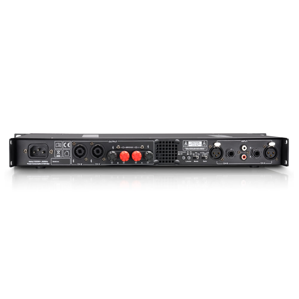 LD Systems XS 200 effektförstärkare (2x50W, 8 Ohm)