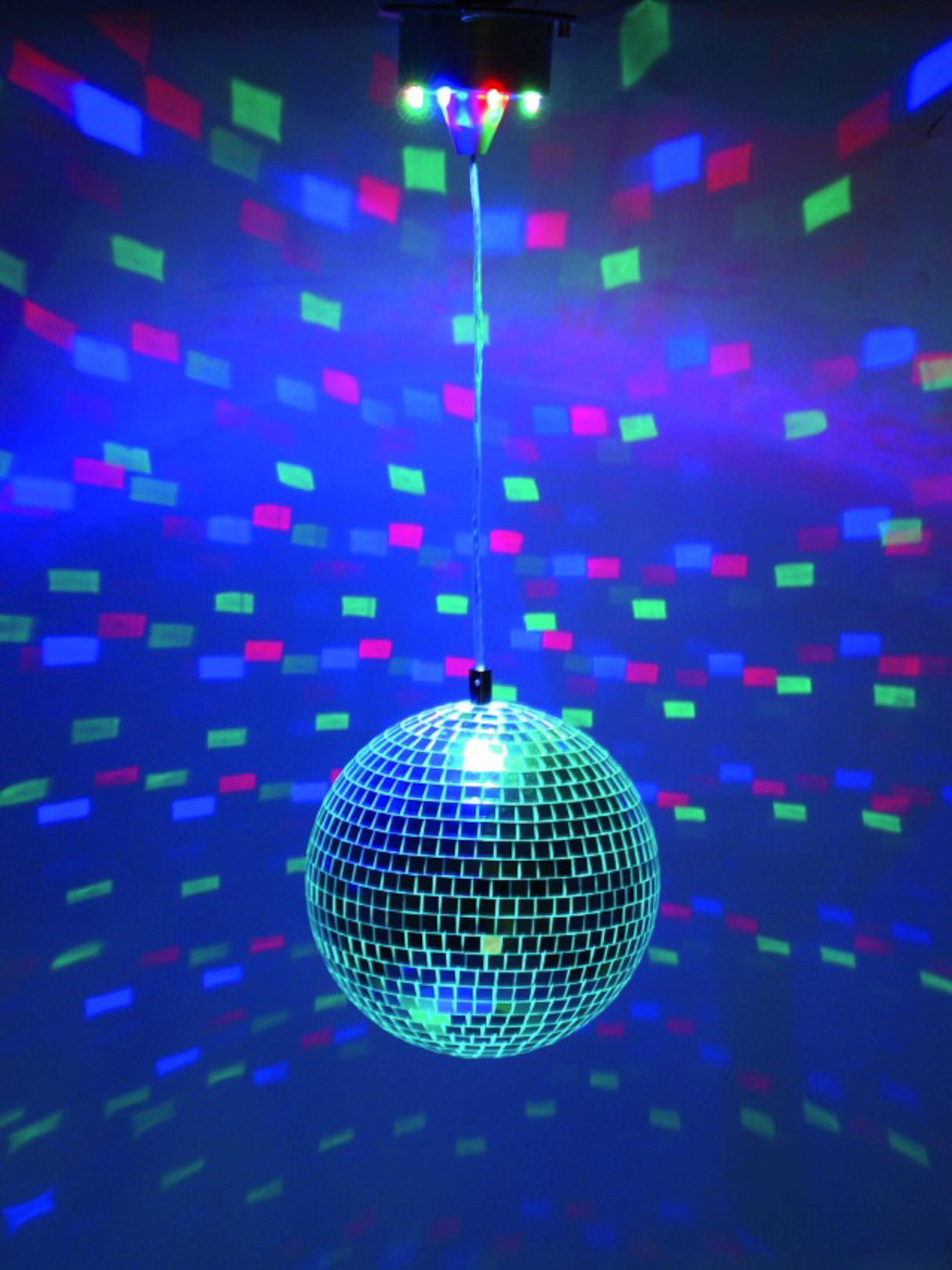 Ibiza Batteridriven discokula med LED-ljus (30 cm)