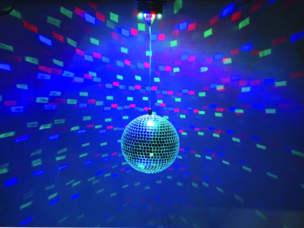 Ibiza Batteridriven discokula med LED-ljus (30 cm)