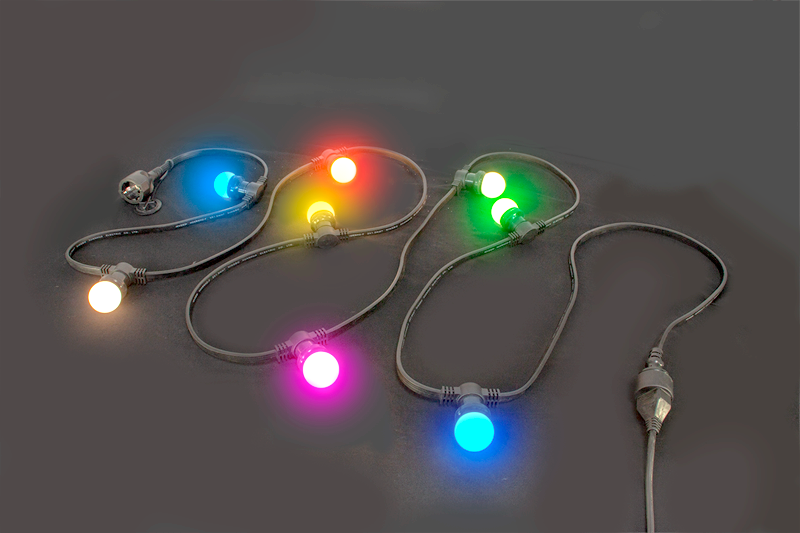 LED-ljuskedja (flerfärgad, 10m)