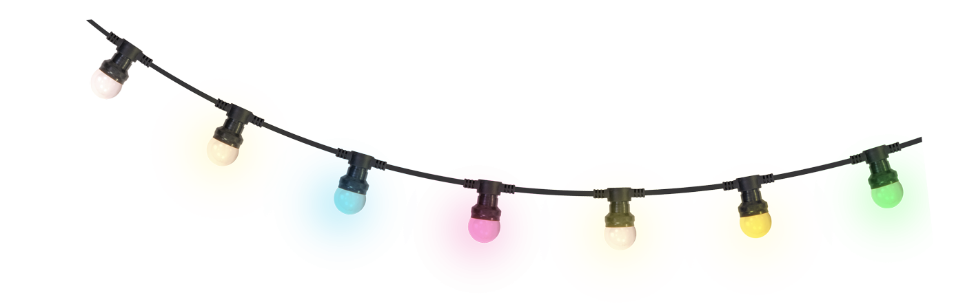LED-ljuskedja (flerfärgad, 10m)