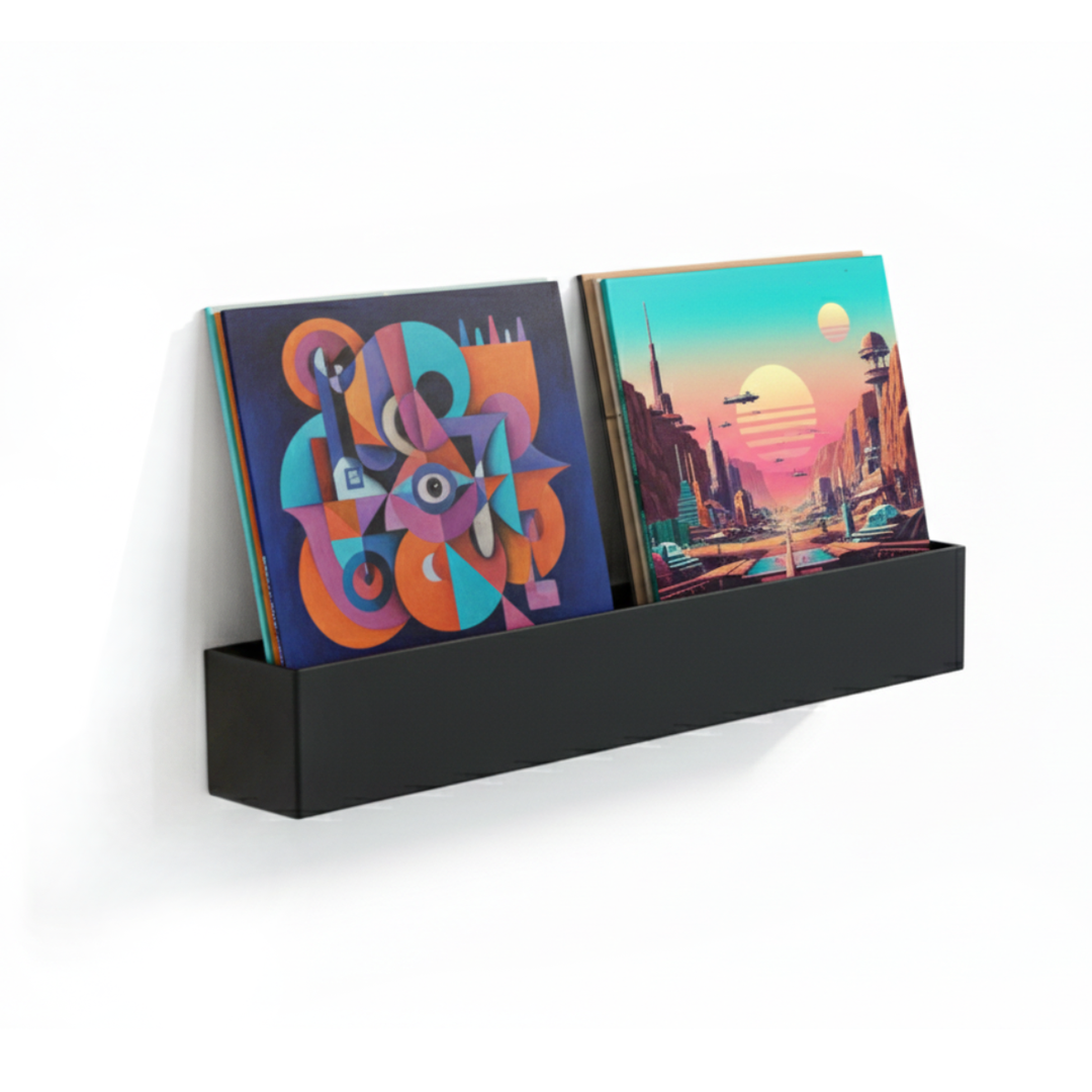 Studio 57 Vinyl Dubbel Väggdisplay (svart)