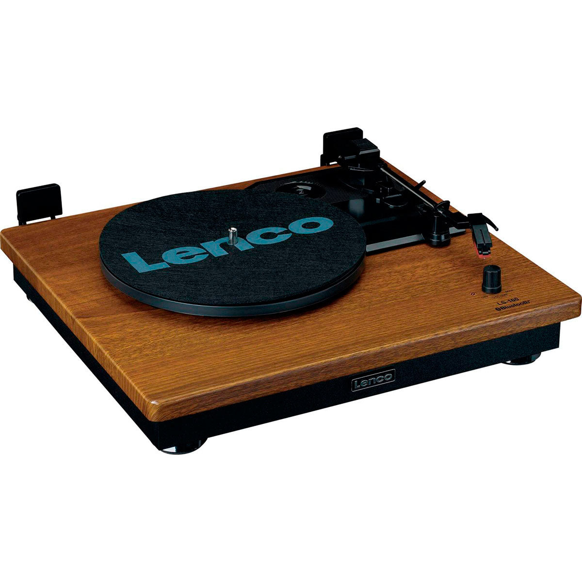 Lenco LS-100 skivspelare med högtalare (Teak)
