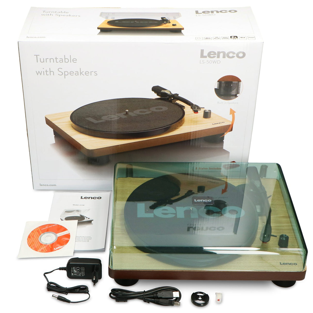 Lenco LS-50 skivspelare (trä)
