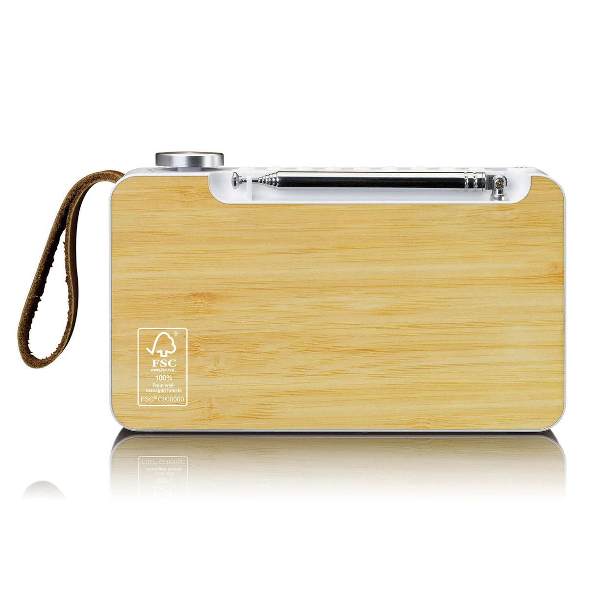 Lenco PDR-040 DAB+ Radio (bambu/vit)