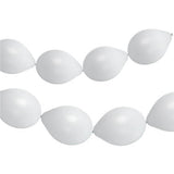 Länkballonger för Garland 8 st. (Matt kokosvit, 33 cm)