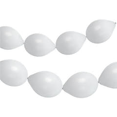 Länkballonger för Garland 8 st. (Matt kokosvit, 33 cm)
