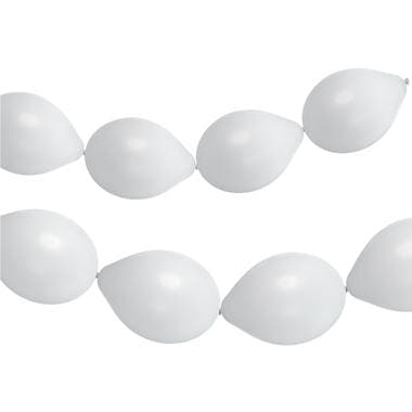 Länkballonger för Garland 8 st. (Matt kokosvit, 33 cm)