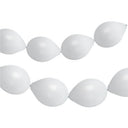 Länkballonger för Garland 8 st. (Matt kokosvit, 33 cm)