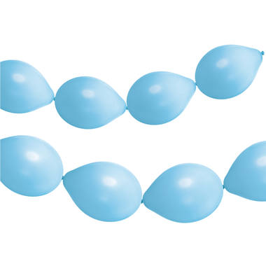 Länkballonger för Garland 8 st. (Matt pulverblå, 33 cm)