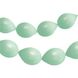 Länkballonger för Garland 8 st. (Matt pulverpistasch, 33 cm)