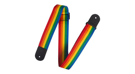 Levys M8POLY gitarrrem 2", regnbåge