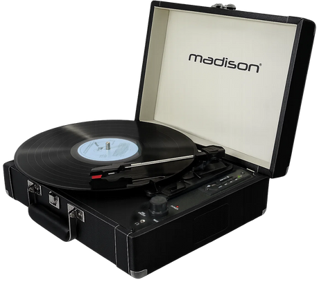 Madison Vintage Skivspelare m. Bluetooth (Svart)