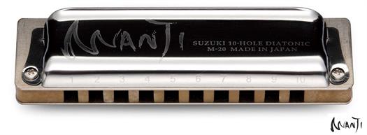 Suzuki Manji M-20L LOW diatoniskt munspel. Ton:  Low F